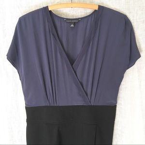 Banana Republic Melanie SILK Dress Purple + Black